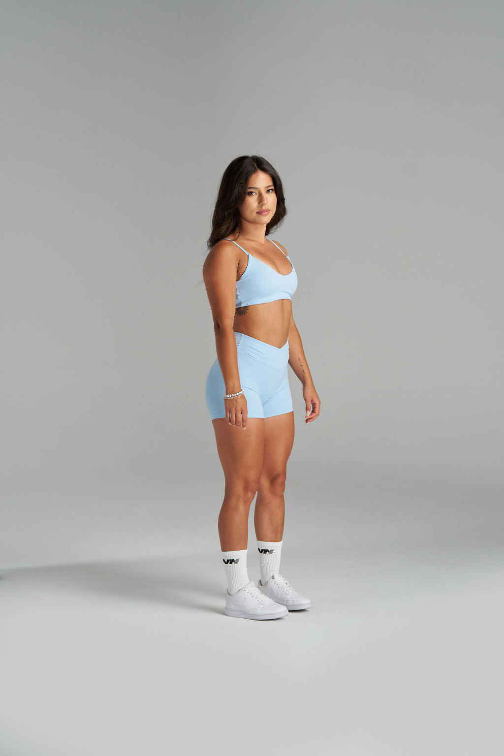 IT Girl V Cut Shorts - Baby Blue