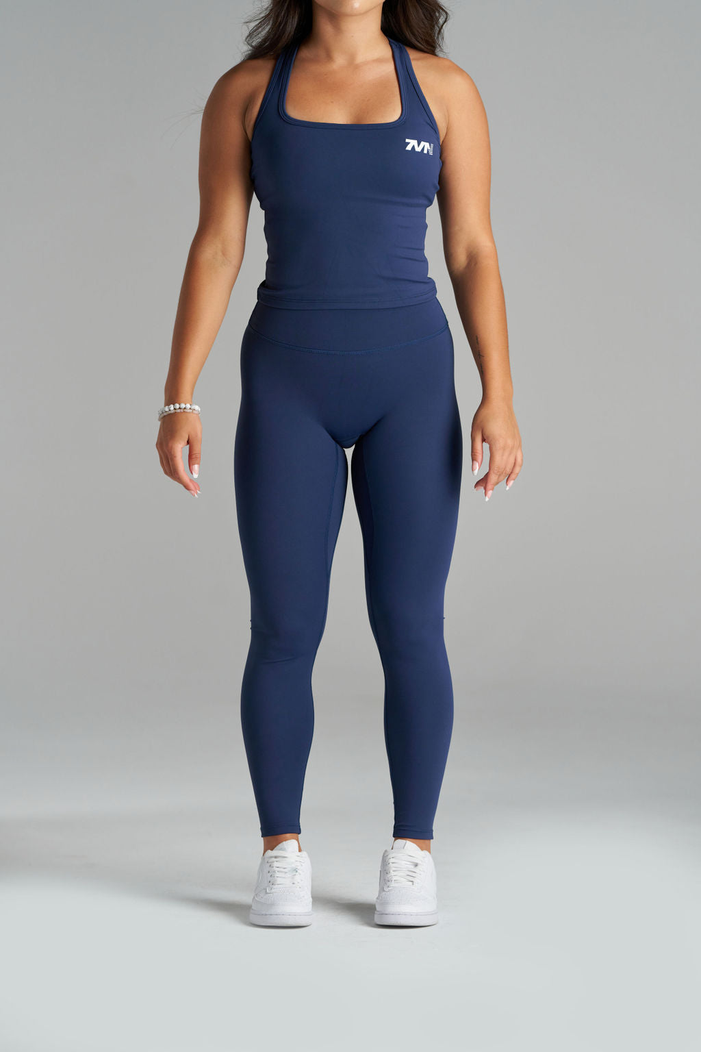 IT Girl Racer Back Top - Navy