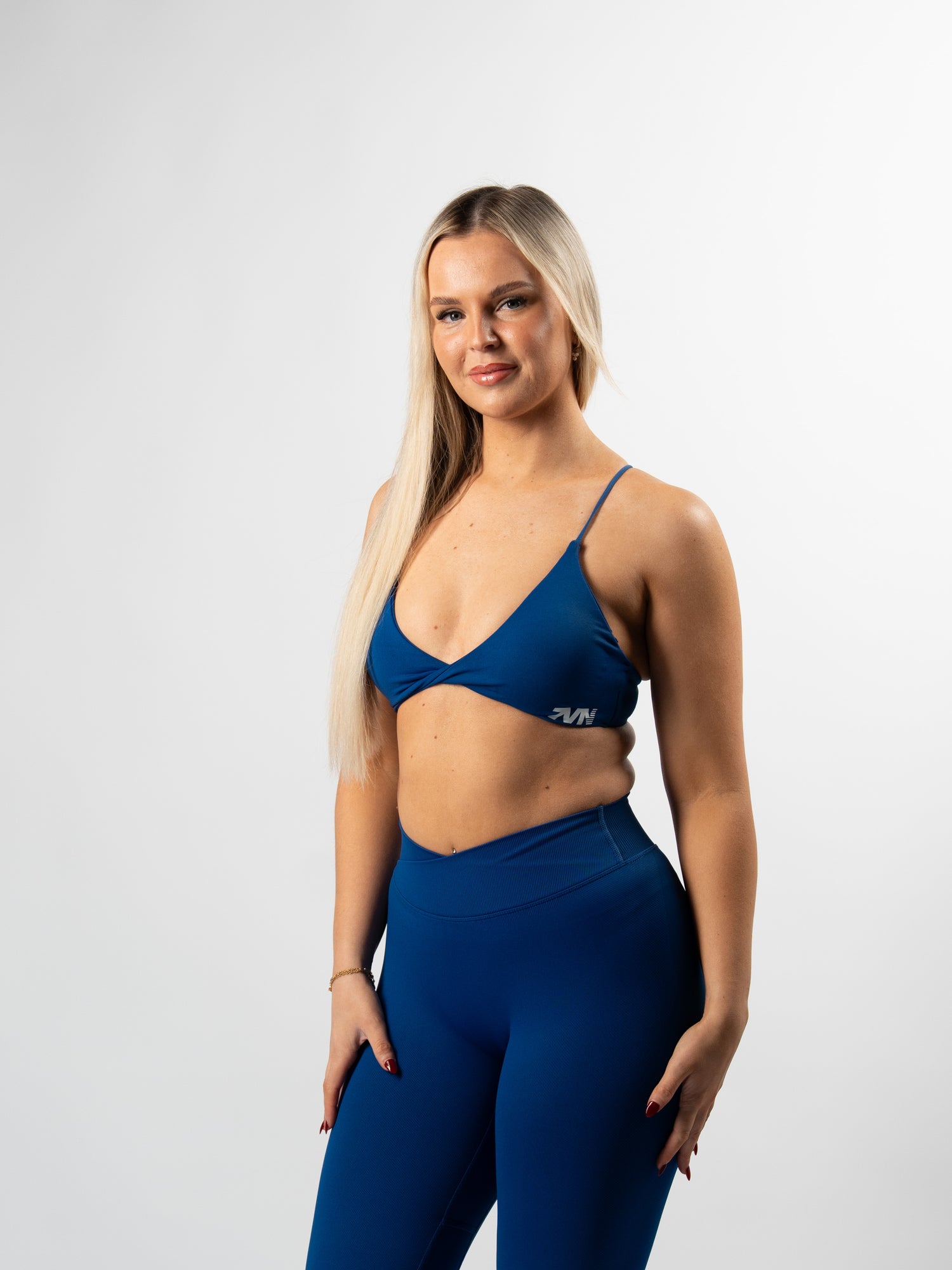 Core Twist Bra - Deep Blue