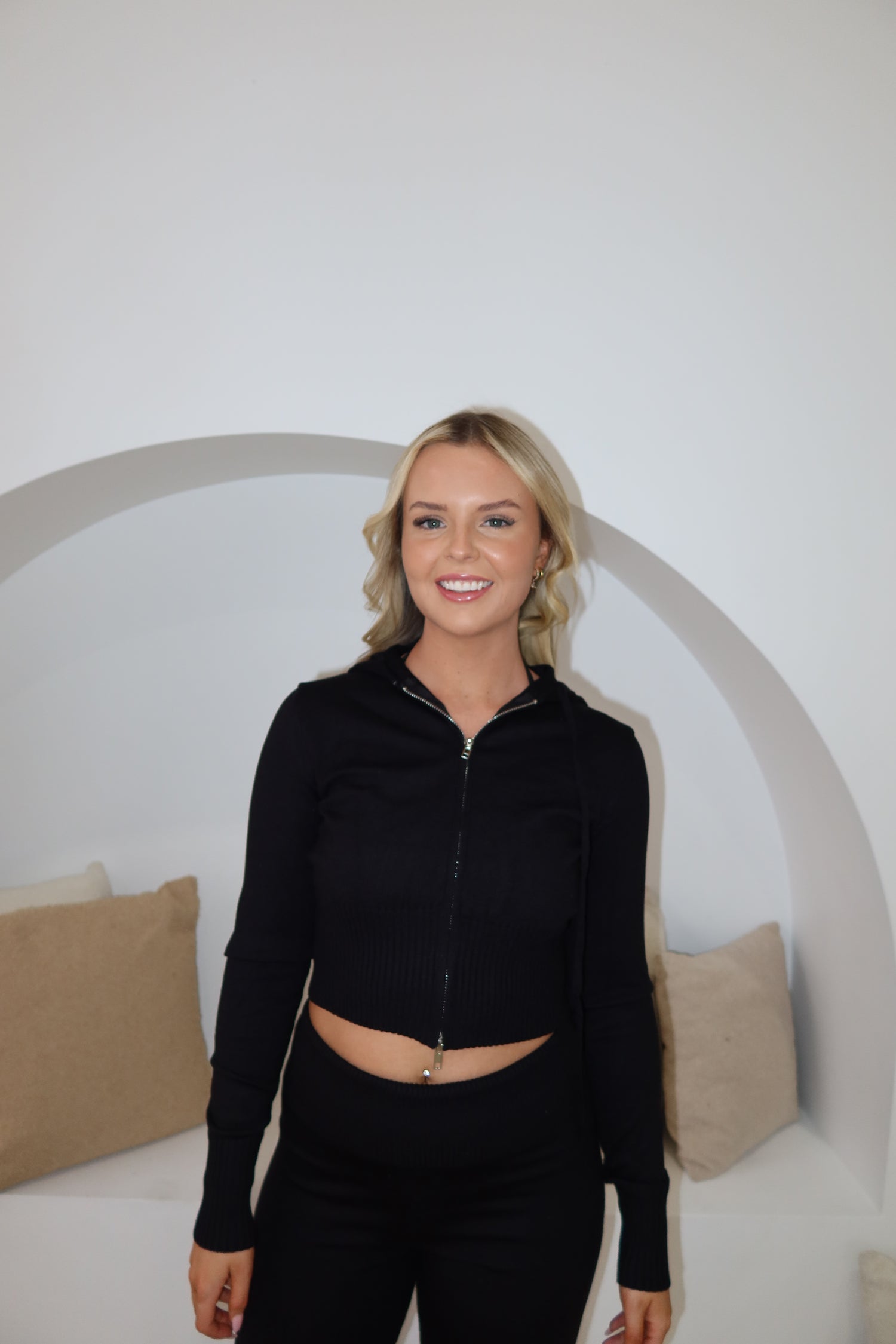 Seamless Knit Pants - Black