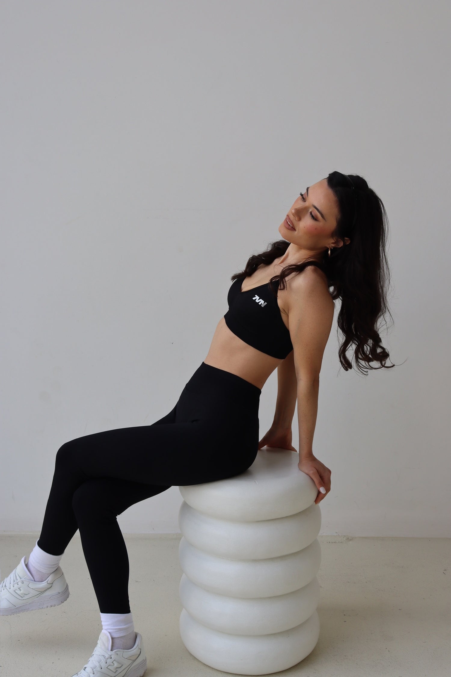 Two-Toned Signature Leggings - Raven